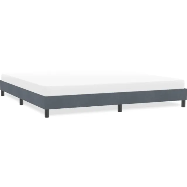 vidaXL Bedframe zonder matras 180x220 cm fluweel donkergrijs