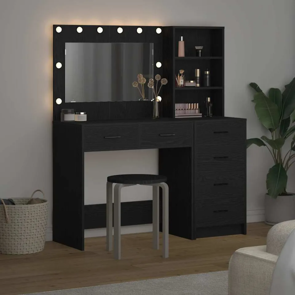vidaXL Plafondtafel 2 st Zwart 78.5 x 41 x 135 cm Bewerkt hout, foto 3