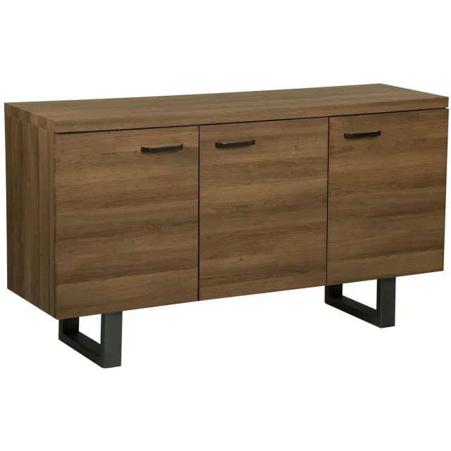 Beliani TIMBER L - Sideboard - Donkere houtkleur - MDF Bruin