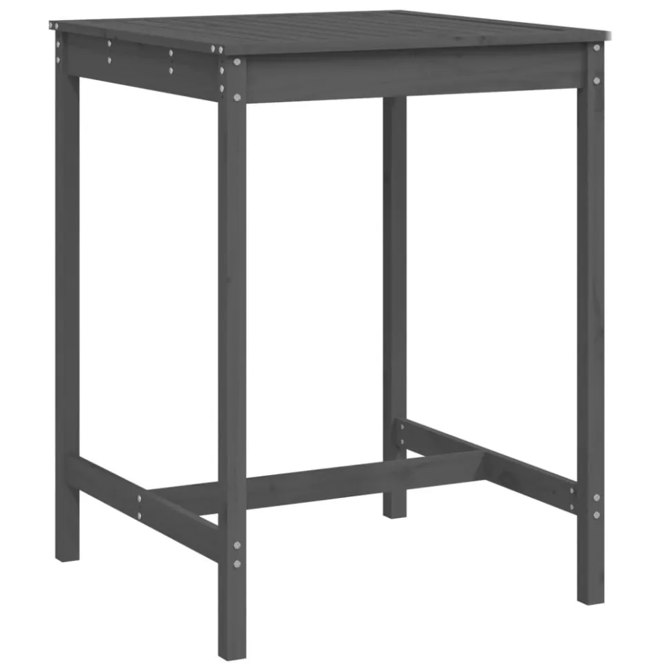 vidaXL Tuintafel 82,5x82,5x110 cm massief grenenhout grijs
