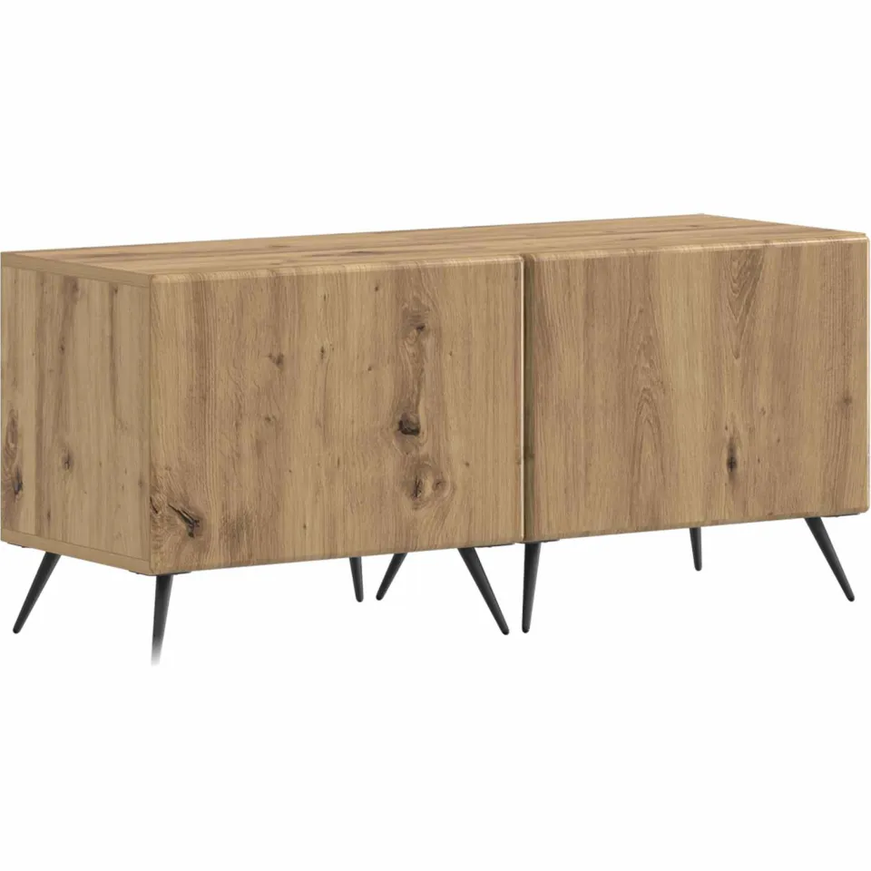 vidaXL LED tv-meubel BREDA 3 st Artisanaal eiken Bewerkt hout, foto 4
