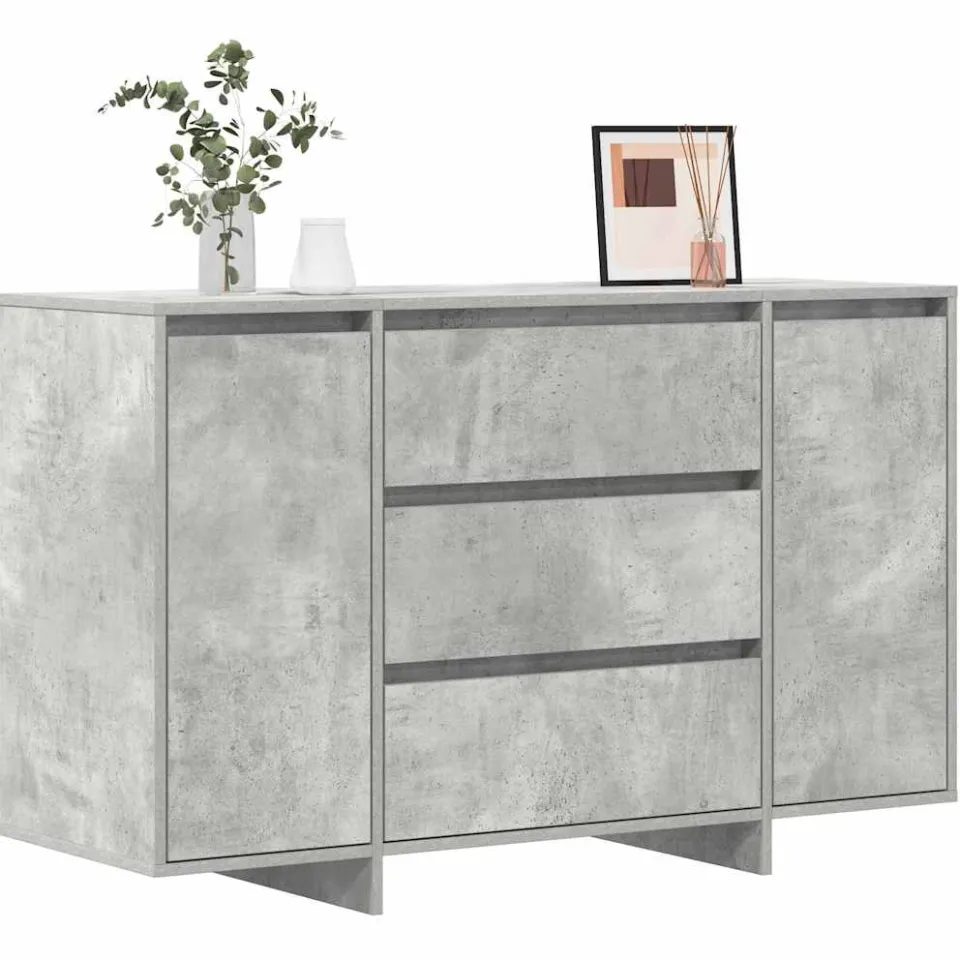 vidaXL Dressoir Beton Grijs 120 x 41 x 75 cm Bewerkt hout, foto 3