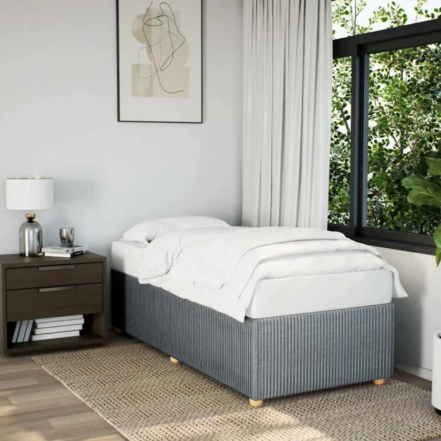 vidaXL Bedframe zonder matras 80x200 cm stof lichtgrijs grijs