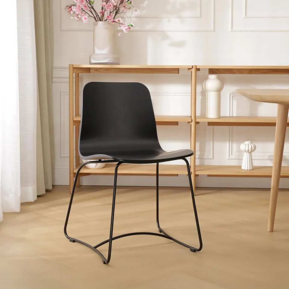 Fameg Charlotte houten eetkamerstoel zwart, foto 2