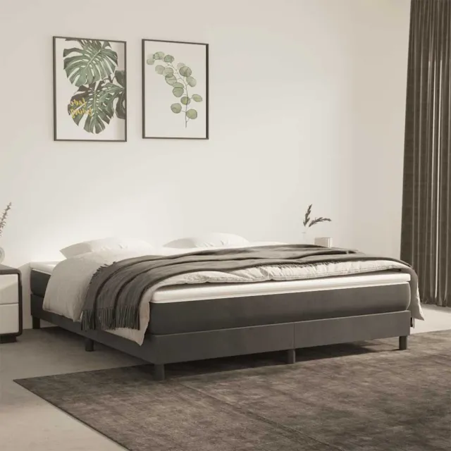vidaXL Pocketveringmatras 160 x 220 x 20 cm Donkergrijs