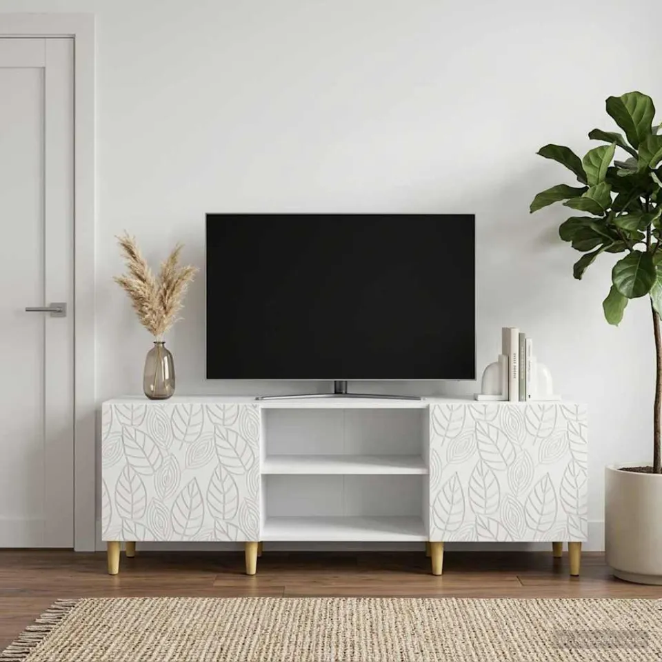 vidaXL TV-kast 150 x 31 x 50 cm Wit Bewerkt hout, foto 3
