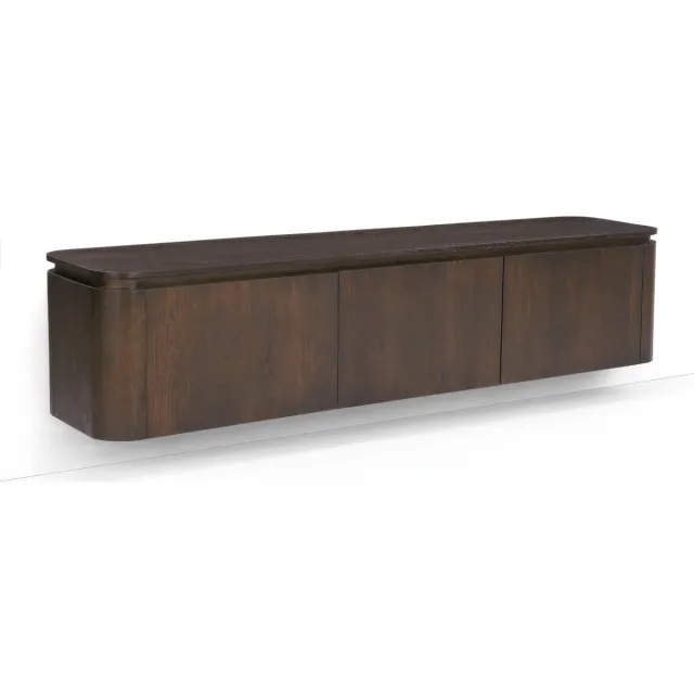 Livingfurn TV-Meubel Rivano Basalt - 40x180x40/45cm Bruin
