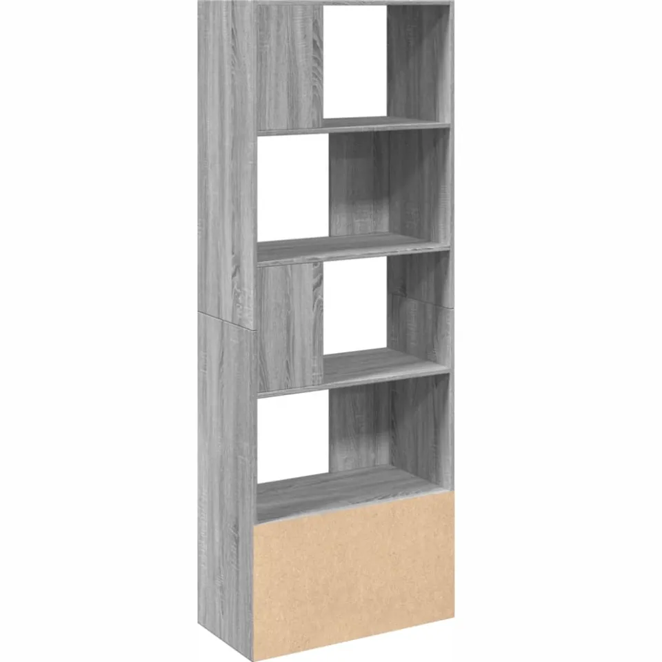vidaXL Boekenkast 70x36x189 cm bewerkt hout grijs sonoma eikenkleurig, foto 3