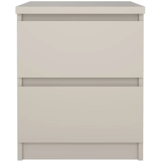 Giga Living Nachtkastje Beige - 40x50x49,5 cm - Nachtkastje Ylva 2-Lades - Giga Living