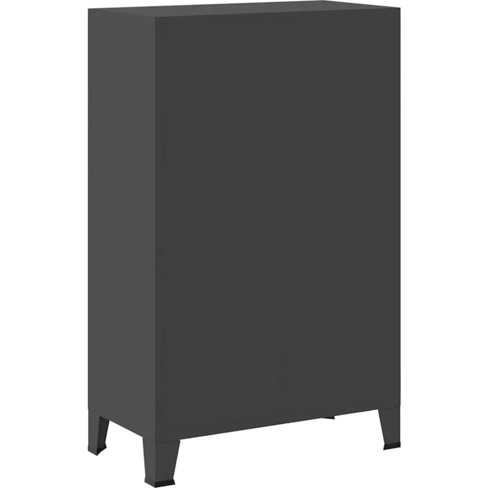 vidaXL Kledingkast industrieel 67x35x107 cm staal antracietkleurig, foto 3