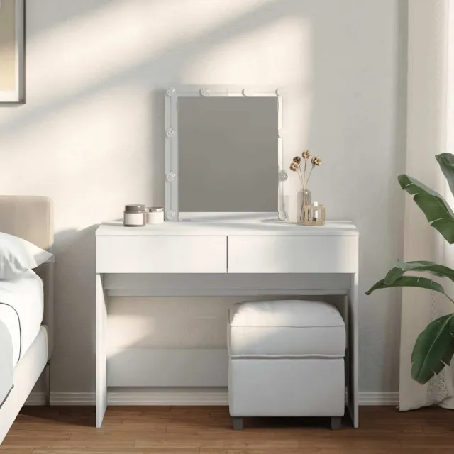 vidaXL Kaptafel met LED 100x40x130 cm wit, foto 2