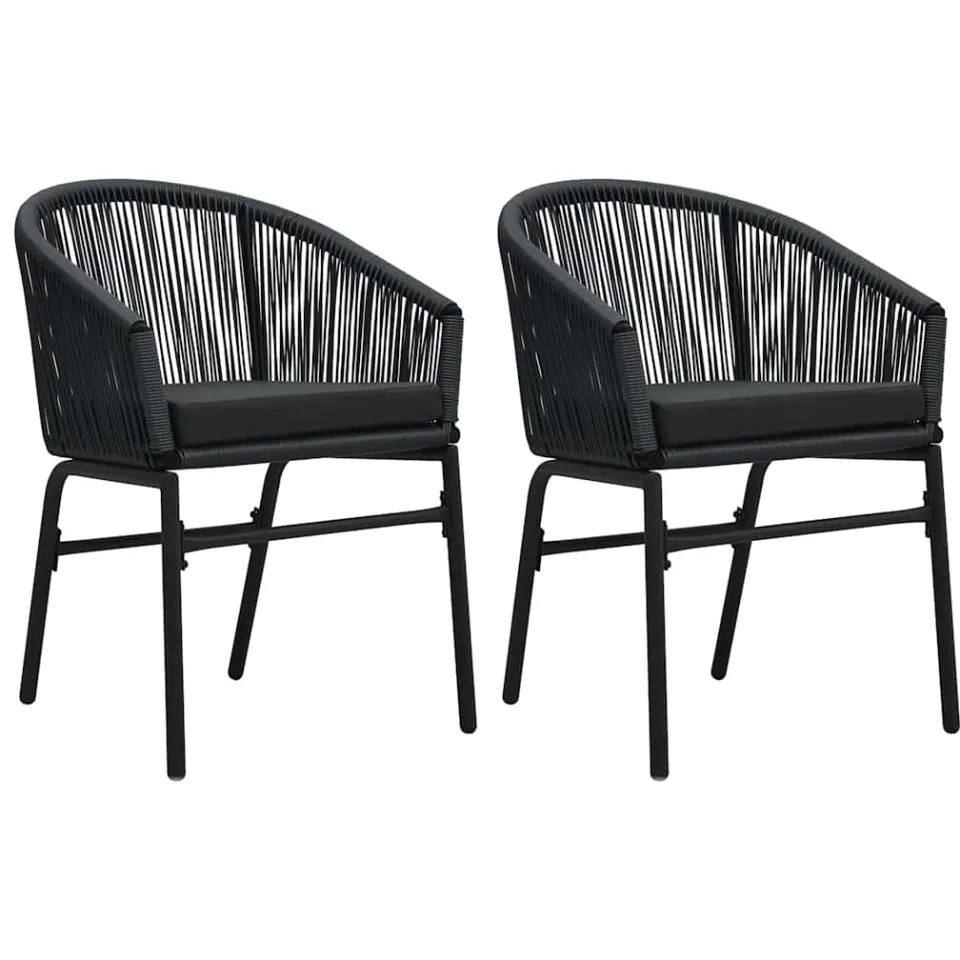 vidaXL 3-delige Tuinset zwart