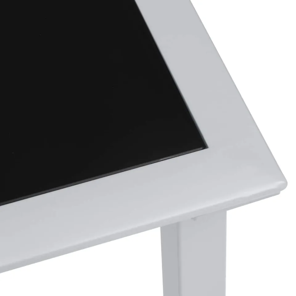 vidaXL Tuintafel 41x41x45 cm staal en glas zwart en zilverkleurig, foto 4