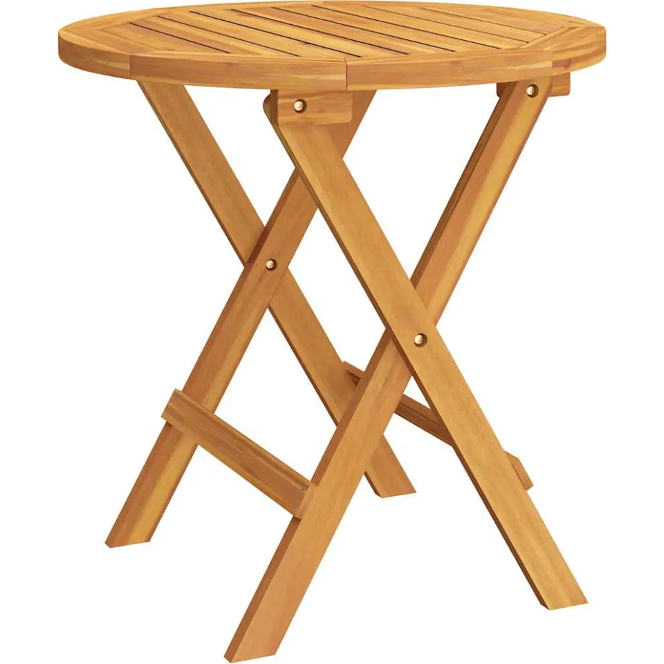 vidaXL Bistrotafel Ø46x47 cm massief acaciahout bruin, foto 3