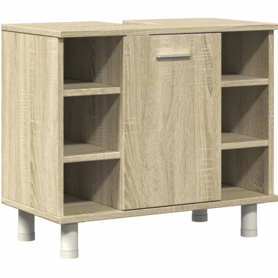 vidaXL 4-delige Badkamermeubelset bewerkt hout sonoma eikenkleurig, foto 4