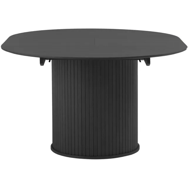 Giga Living Eettafel Rond Zwart - Uitschuifbaar - Ø120-167cm - Nola - Giga Living