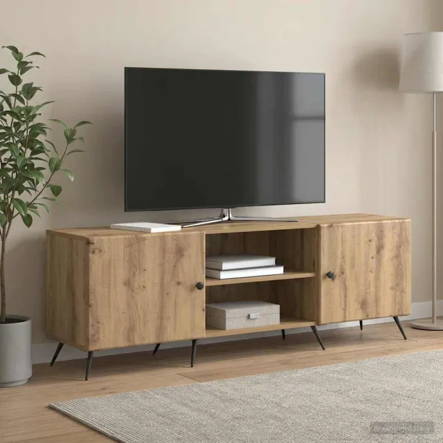 vidaXL TV-kast 150 x 31 x 50 cm Artisanaal eiken Bewerkt hout, foto 2
