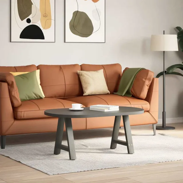 vidaXL Salontafelpoten 2 st A-vormig 50x(42-43) cm staal antraciet Anthraciet