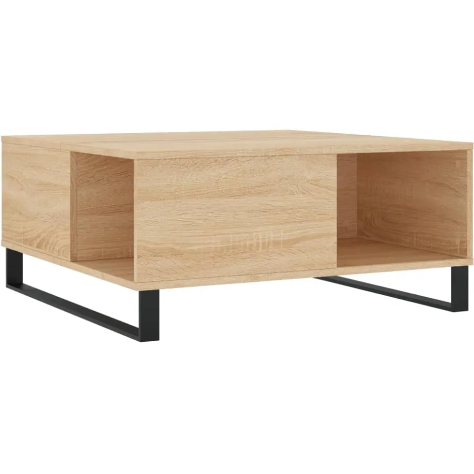 vidaXL Salontafel 80x80x36,5 cm bewerkt hout sonoma eikenkleurig, foto 3