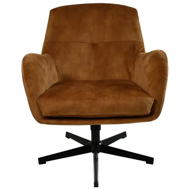 Fauteuil Cleveland goud/zwart polyester