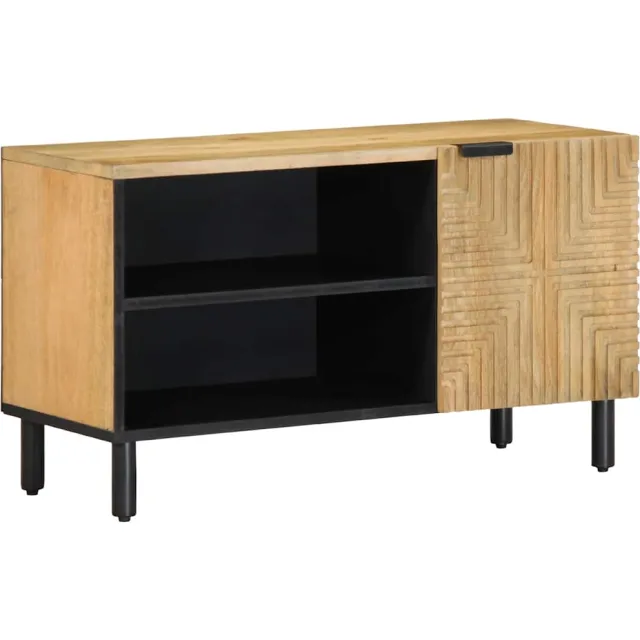 vidaXL Tv-meubel 80x31,5x46 cm massief mangohout bruin
