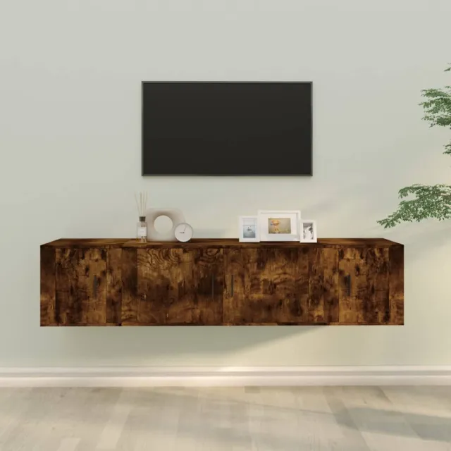 vidaXL 3-delige Tv-meubelset bewerkt hout gerookt eikenkleurig, foto 2