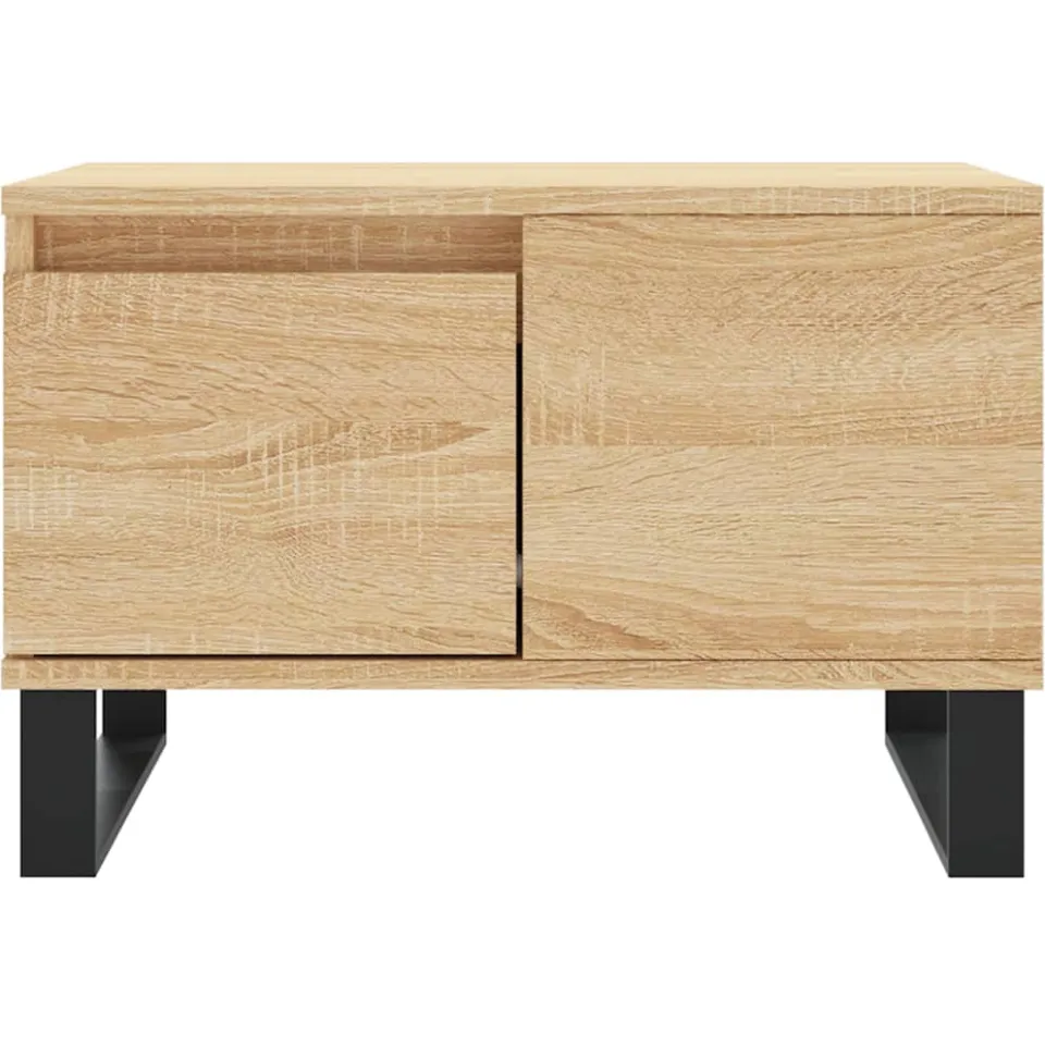 vidaXL Salontafel 55x55x36,5 cm bewerkt hout sonoma eikenkleurig