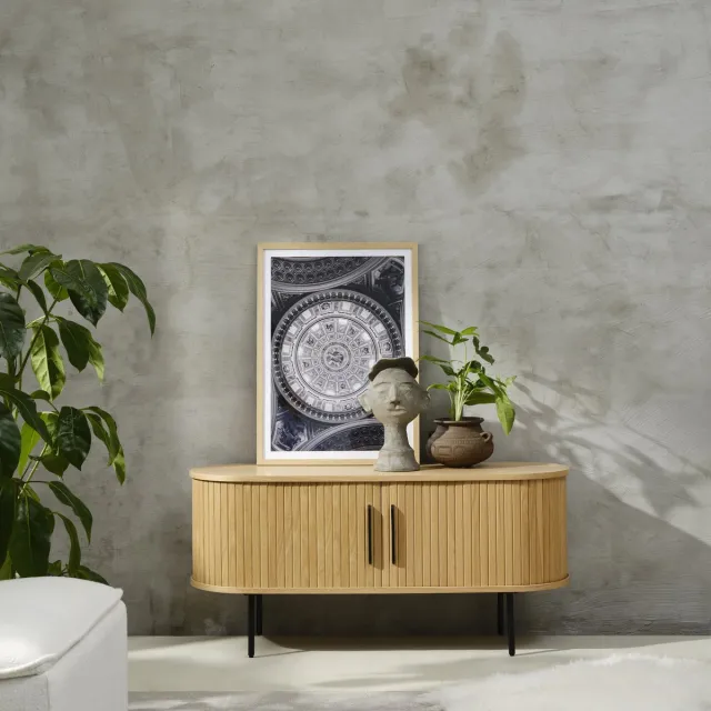 Giga Living Tv-meubel Nola - eikenfineer naturel - 120x40x56 cm - 2 deuren