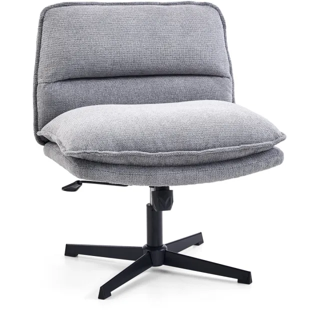 hjh LIVING Draaistoel Schneidersitz / Loungefauteuil Criss Cross 20 Stof donkergrijs hjh LIVING