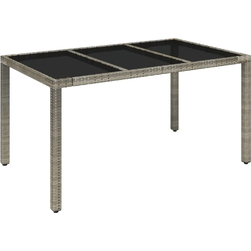 vidaXL 7-delige Tuinset met kussens poly rattan grijs, foto 3