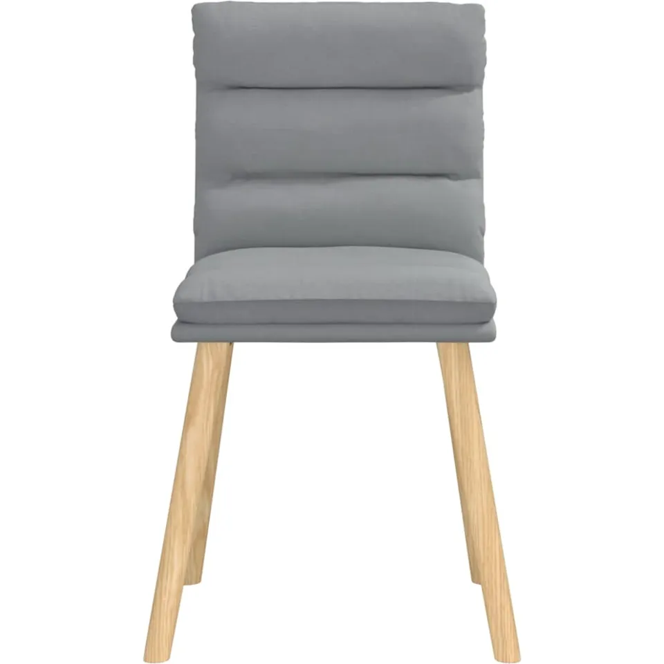 vidaXL Eetkamerstoelen 6 st stof lichtgrijs grijs, foto 4