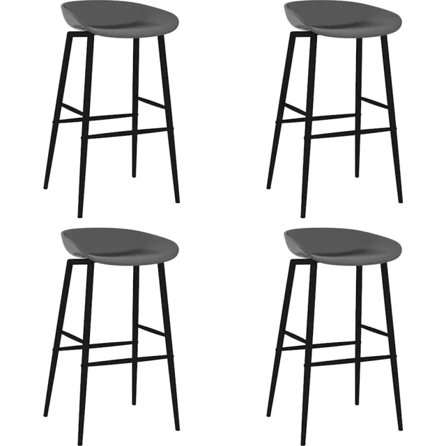 vidaXL Barstoelen 4 st grijs