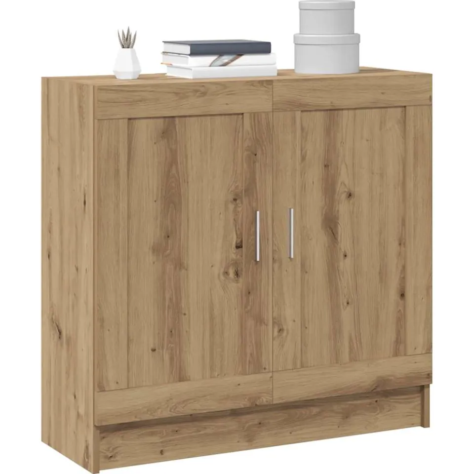 vidaXL Boekenkast 82,5x30,5x80 cm bewerkt hout artisanaal eikenkleurig Bruin