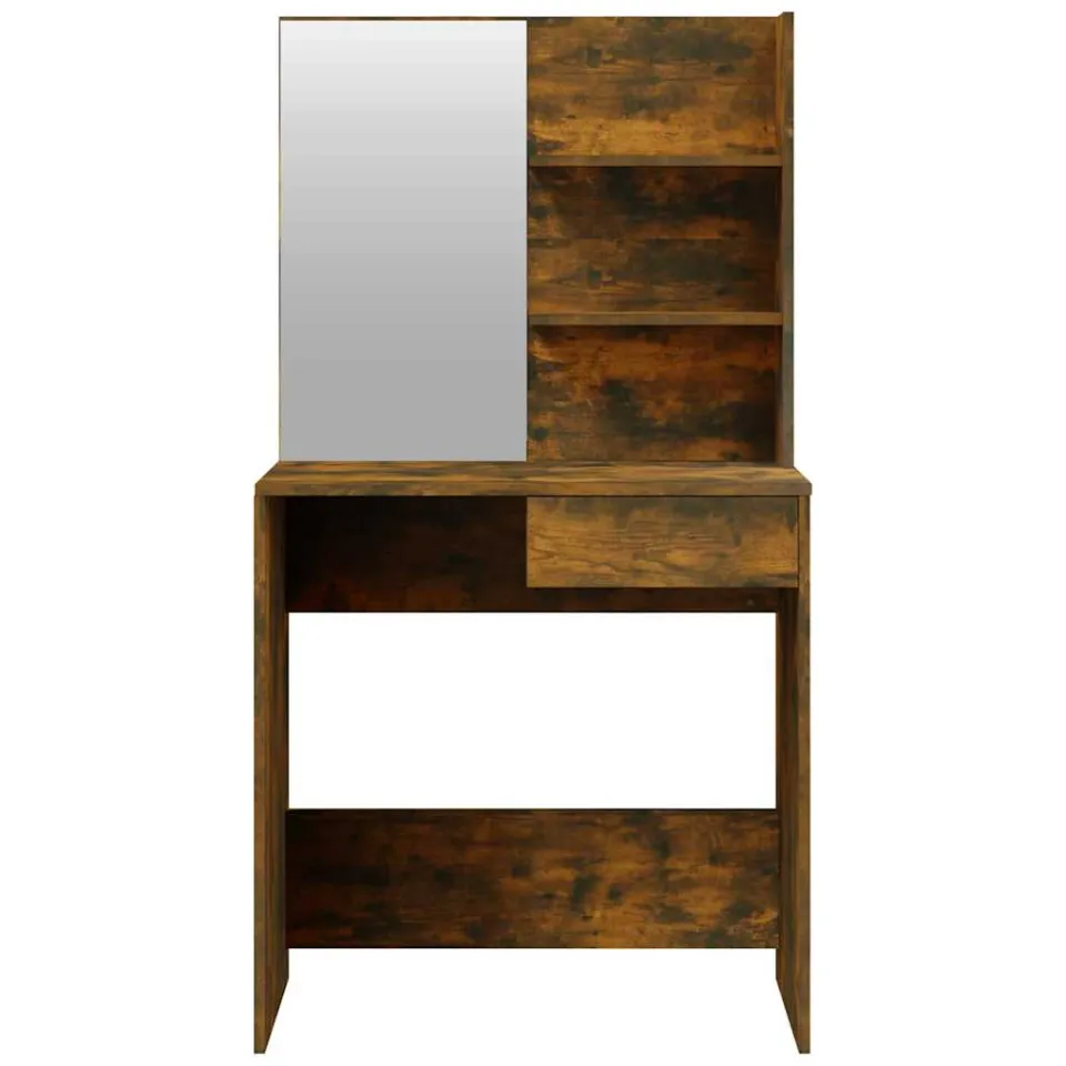 vidaXL Kaptafelset 74,5x40x141 cm gerookt eiken, foto 4