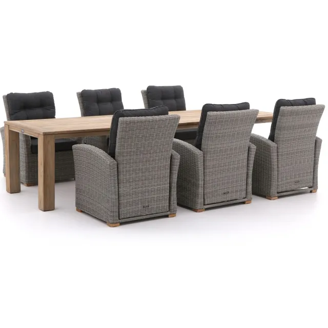 Intenso Furniture Intenso Mazzano/ROUGH-X 320cm lounge-dining tuinset 7-delig verstelbaar bruin