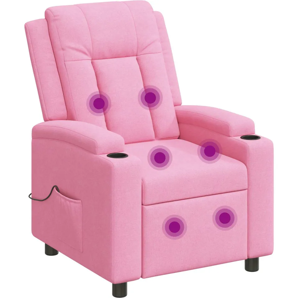 vidaXL Massage-relaxstoel Roze 75 x 95 x 100 cm Stof