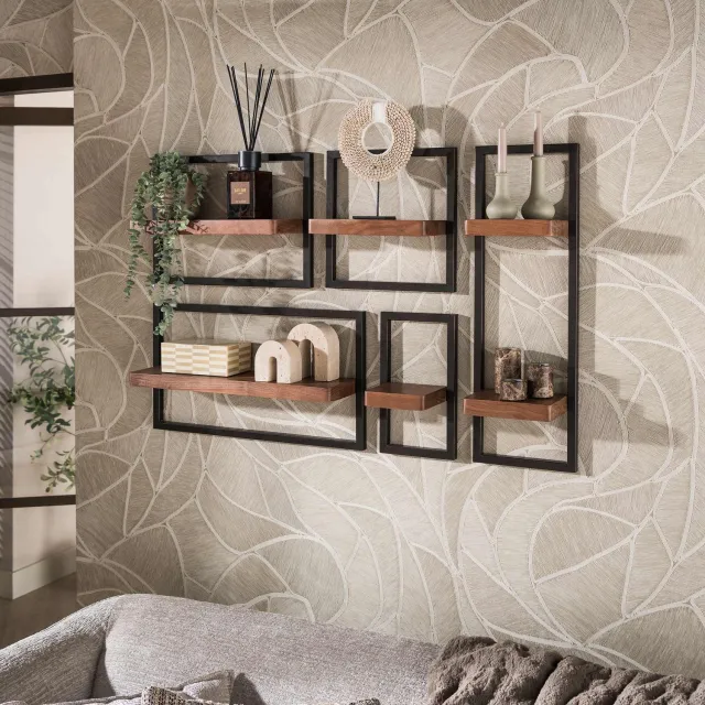 Hoyz Collection Wandplank Miro - Bruin - 15x120x75 cm