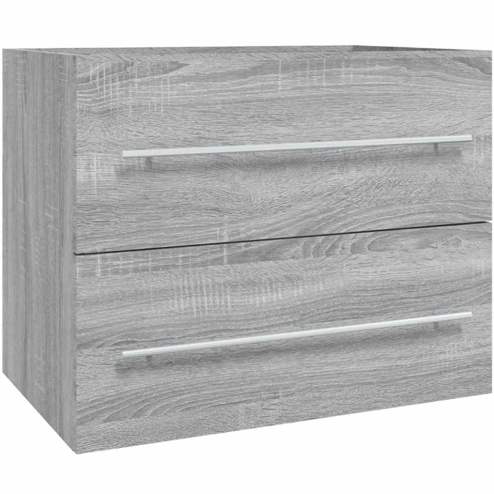 vidaXL Wastafelkast 60x38,5x48 cm bewerkt hout grijs sonoma eikenkleur
