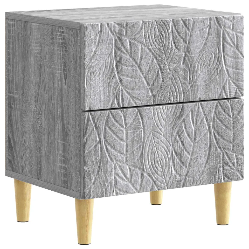 vidaXL Nachtkastje 2 st Grijs Sonoma 43 x 34,5 x 48 cm Bewerkt hout, foto 4