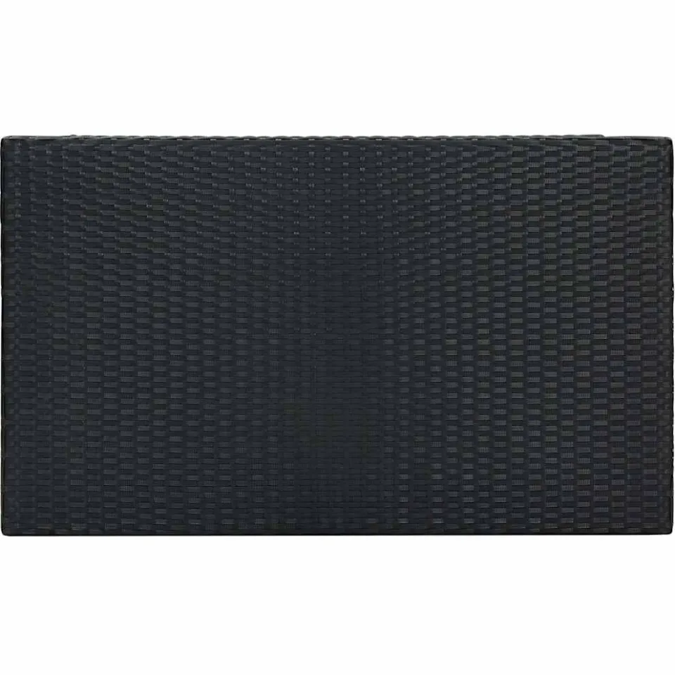 vidaXL Tuinbartafel 100x60,5x110,5 cm poly rattan zwart, foto 4