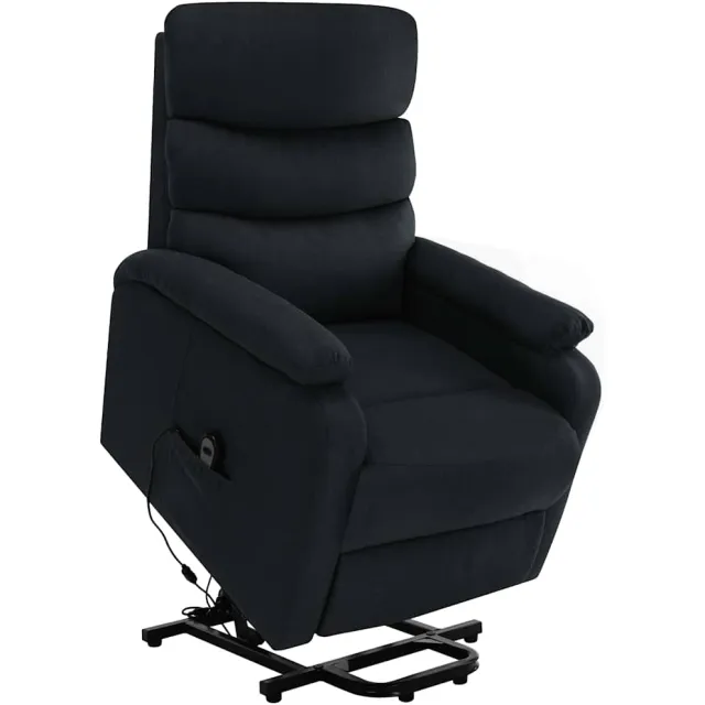 vidaXL Sta-op-massagestoel stof zwart
