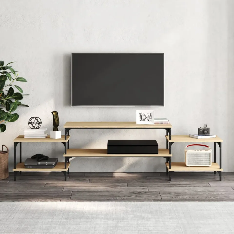 vidaXL Tv-meubel 197x35x52 cm bewerkt hout sonoma eikenkleurig, foto 3