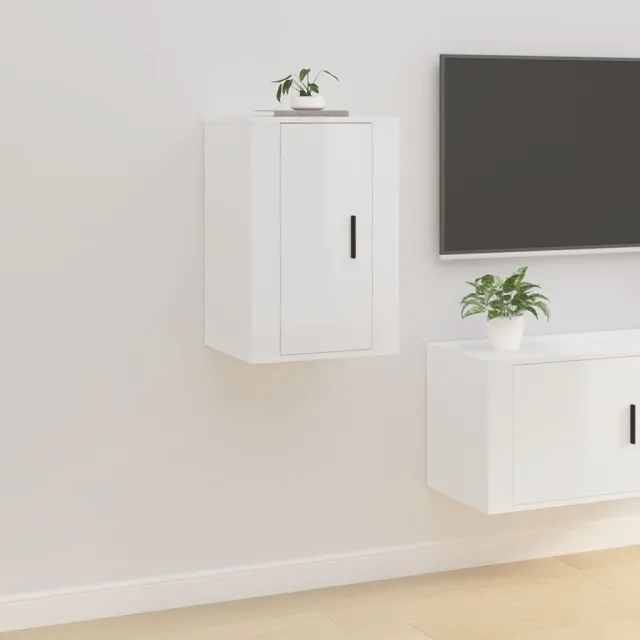 vidaXL Tv-wandmeubel 40x34,5x60 cm hoogglans wit, foto 2