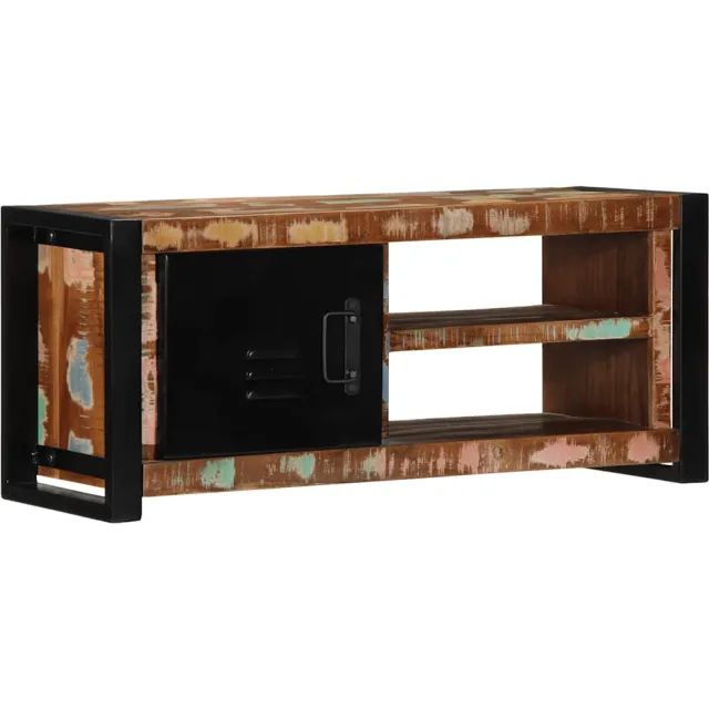 vidaXL Tv-meubel 80x30x35 cm massief gerecycled hout Bruin