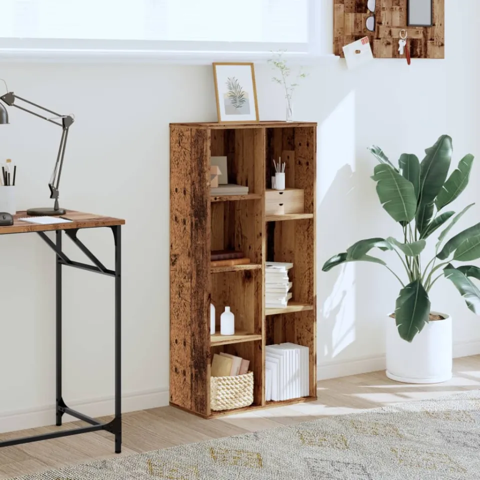 vidaXL Boekenkast 50x25x105 cm bewerkt hout oud houtkleurig bruin, foto 2