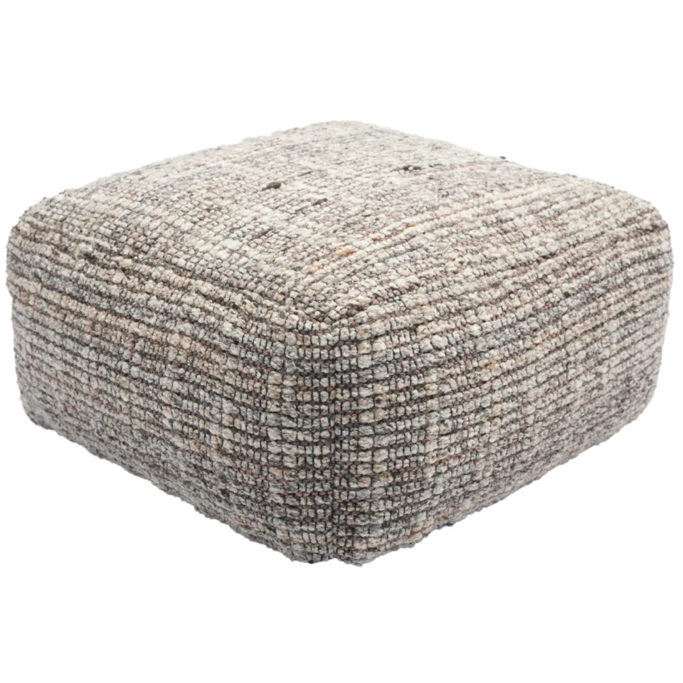 NOUS Living poef Dana beige/zwart, foto 3