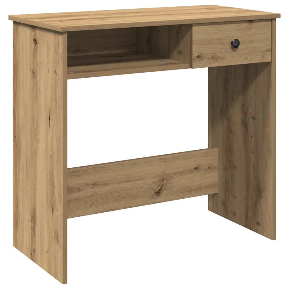 vidaXL Bureau 80x40x75 cm bewerkt hout artisanaal eikenkleurig, foto 3