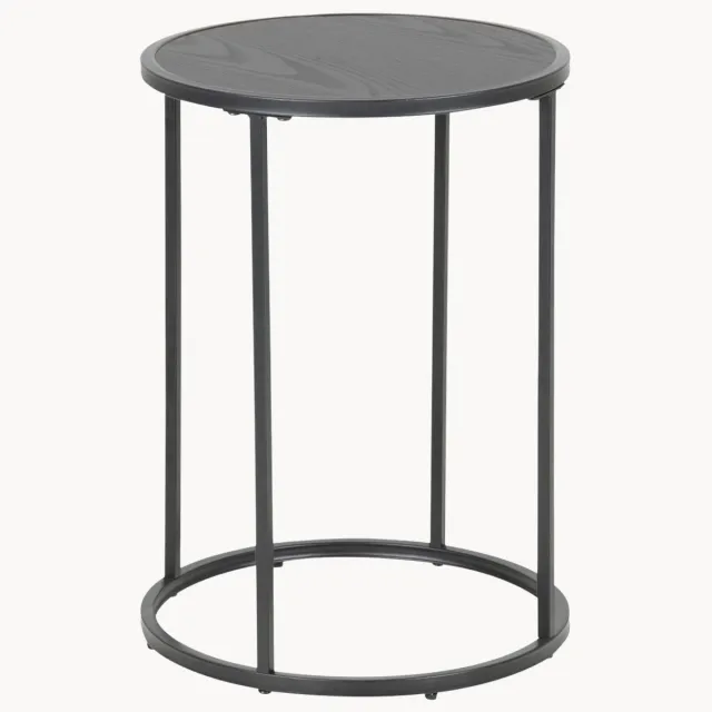 AC Design Ronde bijzettafel Seaford Zwart