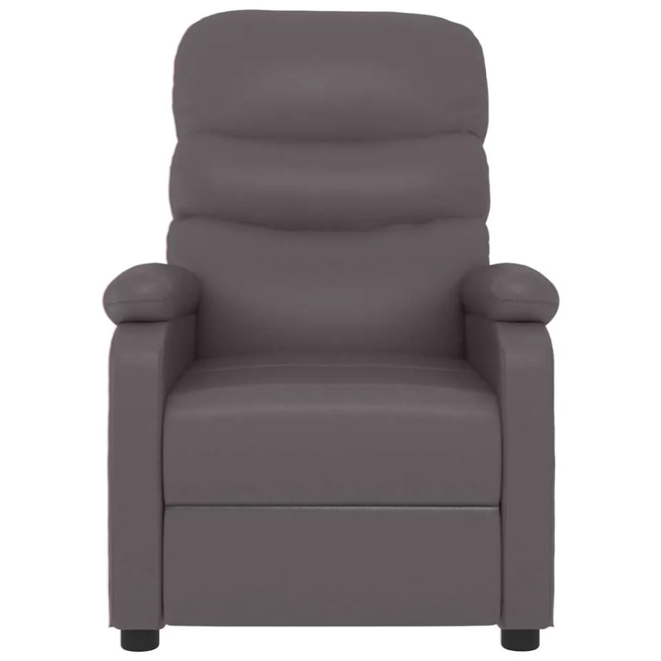 vidaXL Massagestoel kunstleer grijs