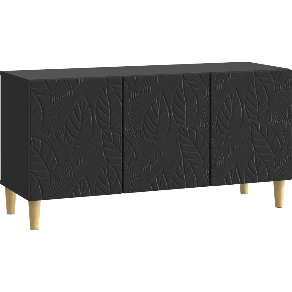 vidaXL TV-kast 99 x 34,5 x 50 cm Zwart Bewerkt hout